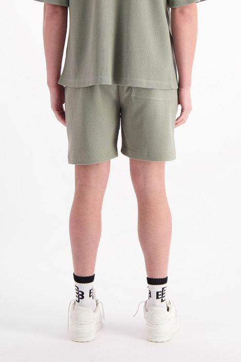 Black Bananas monogram waffle shorts